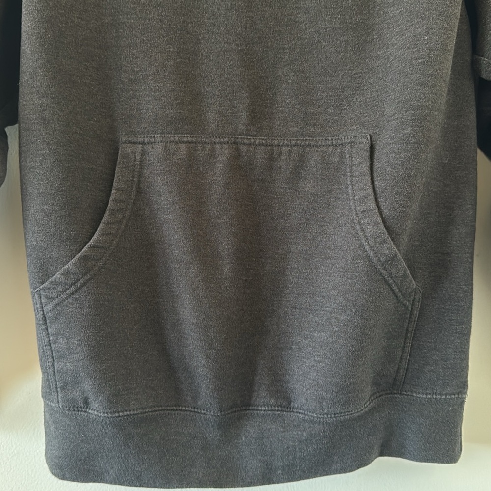 YETI Charcoal Gray Fleece Hoodie with Teal Logo Size Medium - Picture 4 of 7